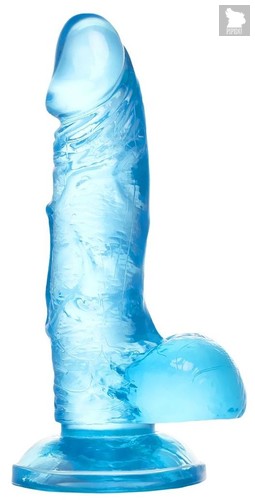 Голубой реалистичный фаллоимитатор Indy - 15,8 см., цвет голубой - Toyfa