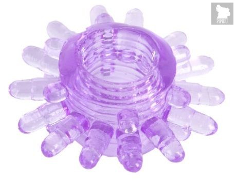 Фиолетовое гелевое эрекционное кольцо с шипиками, цвет фиолетовый - Toyfa