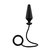 Чёрное эрекционное кольцо с анальной пробкой MENZSTUFF 4INCH SINGLE RING ANAL PLUG, цвет черный - Dream toys