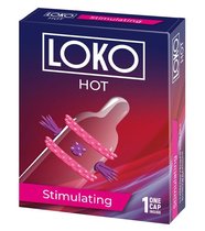 Стимулирующая насадка на пенис LOKO HOT с возбуждающим эффектом - Sitabella