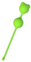 Зеленые вагинальные шарики A-Toys с ушками, цвет зеленый - Toyfa