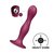 Малиновый фаллоимитатор Double Ball-R - 17,8 см., цвет малиновый - Satisfyer