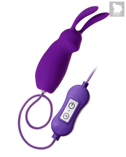 Фиолетовое виброяйцо с пультом управления A-Toys Bunny, работающее от USB, цвет фиолетовый - Toyfa