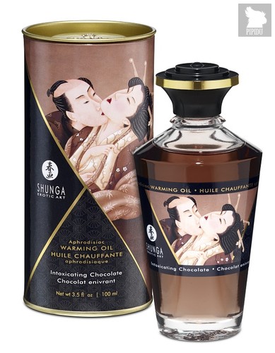 Массажное интимное масло с ароматом шоколада - 100 мл - Shunga Erotic Art