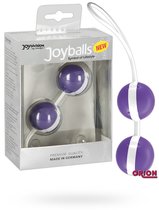 Вагинальные шарики Joyballs Duo, цвет белый/фиолетовый - Joy Division
