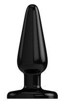 Черная коническая анальная пробка Basic 3 Inch - 7,6 см., цвет черный - Shots Media