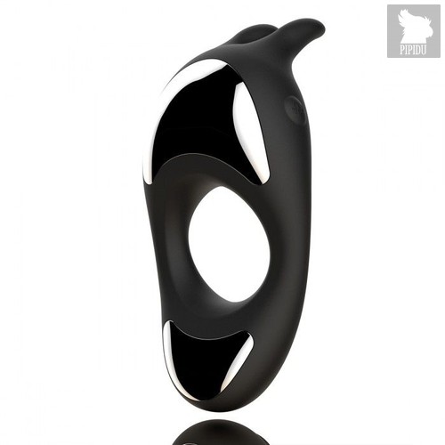 Черное эрекционное кольцо с двумя моторами Zeus Dual Vibe Cock Ring, цвет черный - FeelzToys