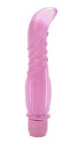 Розовый вибратор для G-стимуляции First Time Softee Pleaser - 13,25 см.