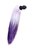 Черная анальная втулка с фиолетово-белым хвостиком - размер M, цвет черный - Toyfa