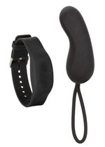 Черное виброяйцо с браслетом-пультом Wristband Remote Curve, цвет черный - California Exotic Novelties