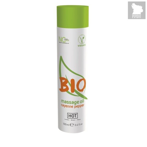 Массажное масло BIO Massage oil cayenne pepper с кайенским перцем - 100 мл - HOT