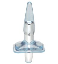 Анальная пробка Purrfect Plug - 9,5 см, цвет голубой - Dream toys