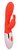 Красный вибромассажер с клиторальным зайчиком, цвет красный - Bioritm