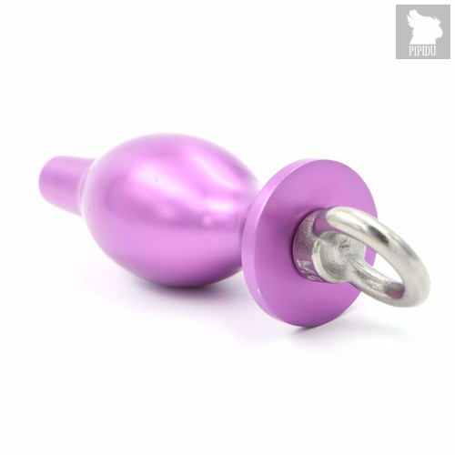 Сиреневая металлическая пробка с кольцом - 16 см, цвет фиолетовый - 4sexdreaM