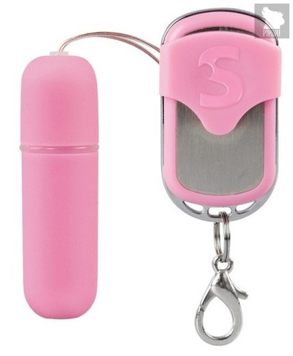 Вибропуля Remote Vibrating Bullet розового цвета, цвет розовый - Shots Media