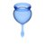 Набор синих менструальных чаш Feel good Menstrual Cup, цвет синий - Satisfyer