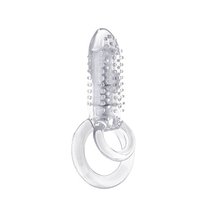 Прозрачное эрекционное кольцо с вибрацией DOUBLE O 8 CLEAR, цвет прозрачный - Screaming O