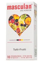 Презервативы Masculan Tutti-Frutti с фруктовым ароматом - 10 шт. - Masculan