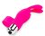 Ярко-розовое эрекционное кольцо c клиторальным стимулятором, цвет розовый - Brazzers