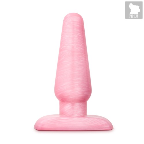 Розовая анальная пробка B Yours Medium Cosmic Plug - 11,4 см, цвет розовый - Blush Novelties