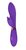 Фиолетовый вибратор Leyla с клиторальным отростком - 20,5 см, цвет пурпурный - indeep