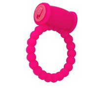 Розовое виброкольцо на пенис A-toys из силикона, цвет розовый - Toyfa