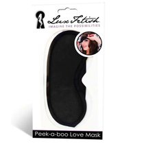 Маска Peek-a-Boo Love Mask, цвет черный - Lux Fetish