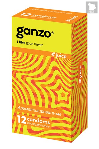 Презервативы Ganzo Juice №3 цветные и ароматизированные, 12 шт. - Ganzo