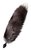Черная анальная втулка с хвостом чернобурой лисы - размер М, цвет черный - Toyfa
