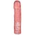 Розовая фаллическая насадка Vac-U-Lock 8 Crystal Jellies Dong - 20,3 см, цвет розовый - Doc Johnson