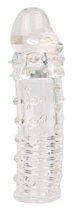 Закрытая прозрачная насадка-фаллос - 15 см., цвет прозрачный - Bioritm