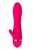 Розовый вибромассажёр с небольшим клиторальным отростком - 15 см, цвет розовый - Toyfa
