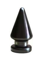 Чёрный анальный плаг большого размера MAGNUM-2 - 13 см - Lovetoy (А-Полимер)