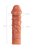 Телесная насадка на фаллос с отверстием для мошонки EXTREME SLEEVE - 15,6 см., цвет телесный - Kokos