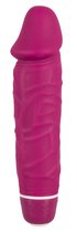 Ярко-розовый вибратор-реалистик Vibra Lotus - 15,5 см - ORION