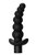 Чёрная анальная ёлочка с вибрацией Ecstasy - 14 см, цвет черный - Lola Toys