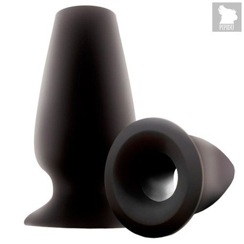 Чёрная анальная пробка с отверстием Renegade Peak A Boo - 10,1 см, цвет черный - NS Novelties