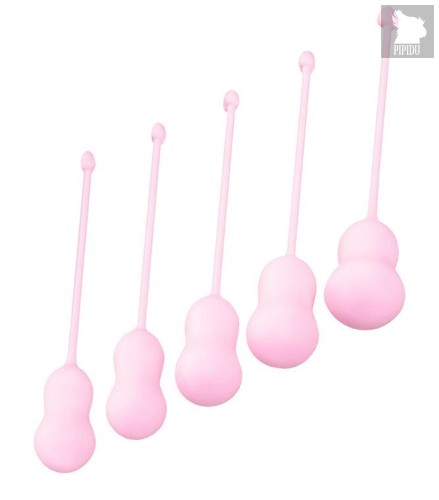 Набор из 5 розовых вагинальных шариков Tulips, цвет розовый - Toyfa