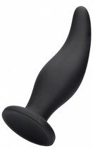 Черная анальная пробка Curve Butt Plug - 11,4 см., цвет черный - Shots Media