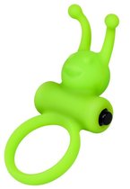 Зеленое эрекционное виброкольцо на пенис Cock Ring, цвет зеленый - Toyfa