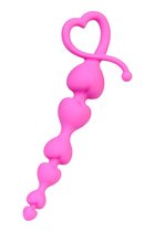 Розовая анальная цепочка Eromantica - 18,5 см., цвет розовый - Eromantica