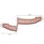 Женский телесный страпон с вагинальной вибропробкой Ultra - 17,5 см., цвет телесный - Baile