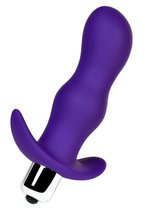 Фиолетовая изогнутая анальная вибропробка - 11,2 см., цвет фиолетовый - Toyfa