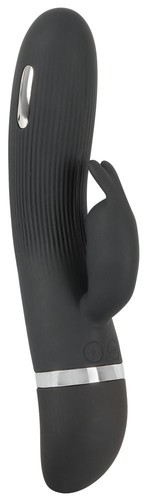 Черный вибратор-кролик с электростимуляцией E-Stim Rabbit Vibrator - 19,3 см., цвет черный - ORION