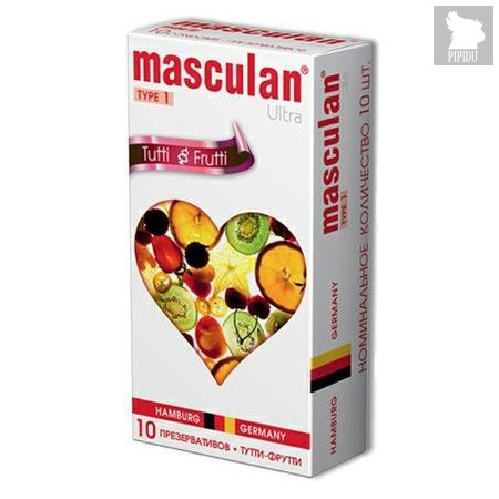 Презервативы Masculan Ultra 1 Tutti-Frutti ароматизированные, 10 шт, цвет желтый - Masculan