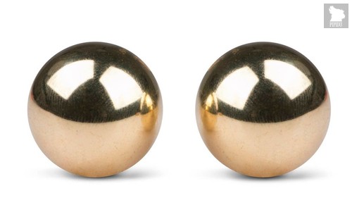 Золотистые вагинальные шарики без сцепки Ben Wa Balls, цвет золотой - Easy toys
