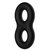 Двойное эластичное эрекционное кольцо Super Soft Silicon, цвет черный - Baile