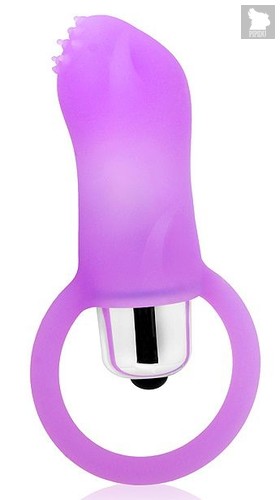 Лиловый вибростимулятор Cosmo с петелькой, цвет лиловый - Bior toys