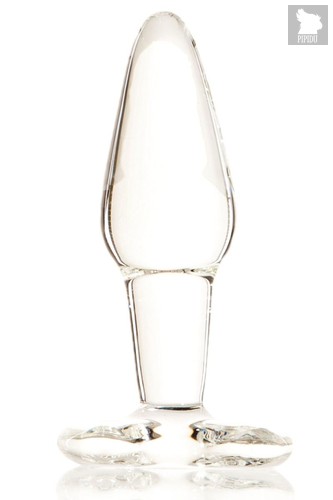 Стеклянная анальная пробка с ограничителем - 12 см, цвет прозрачный - Sexus
