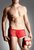 Мужские стринги с открытой попкой, цвет красный, M-L - SoftLine Collection (SLC)